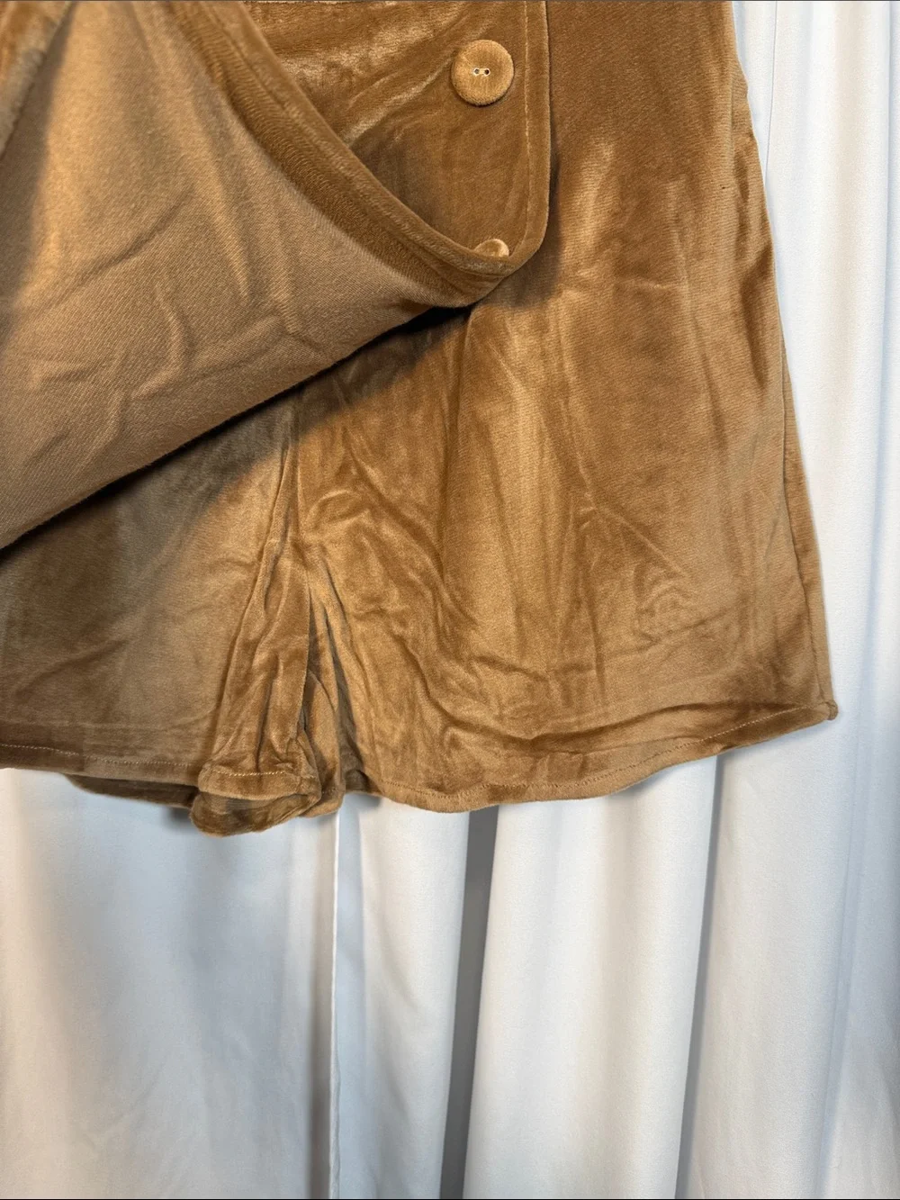 Promesa Tan Velvet Wrap Skort
